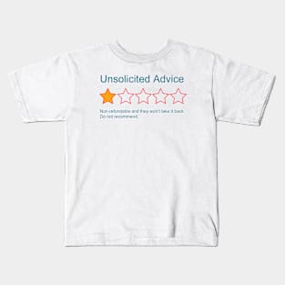 1-Star Rating: Unsolicited Advice Kids T-Shirt